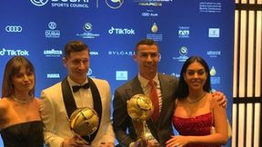 Robert Lewandowski, Cristiano Ronaldo i ich piękne partnerki. Zakulisowe zdjęcia z gali w Dubaju (galeria)