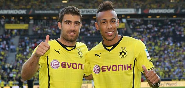 Sokratis i Aubameyang po raz pierwszy w barwach BVB / fot. facebook.com