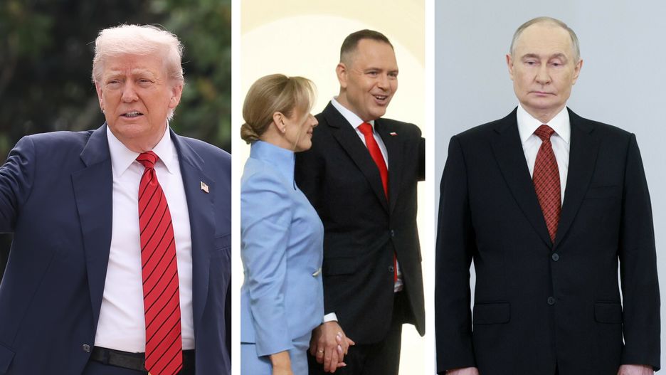 Donald Trump / Karol Nawrocki wraz z małżonką / Władimir Putin