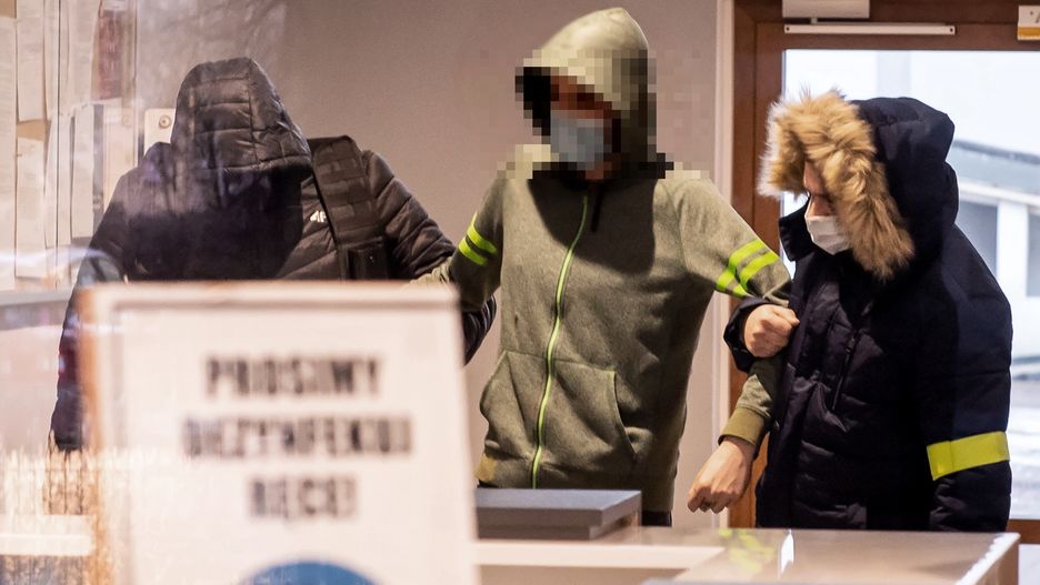 Luca L. w toruńskiej prokuraturze (Fot: Tytus �mijewski)