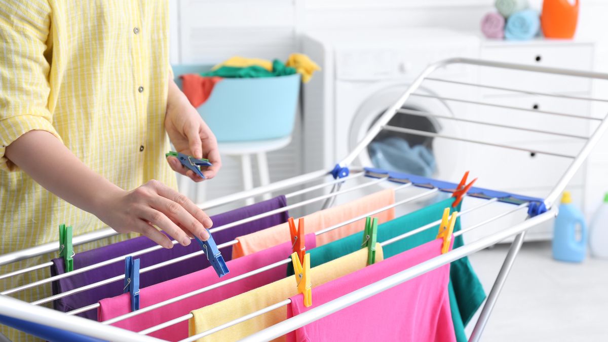 Japońska metoda rozwieszania prania. 