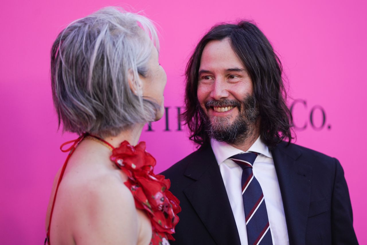 Alexandra Grant i Keanu Reeves podczas MOCA Gala w Los Angeles

