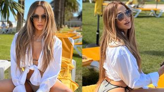 Rozkraczona Jennifer Lopez prezentuje odmienione oblicze i kusi w bikini. Tak zachęca do przyjścia na jej koncerty?