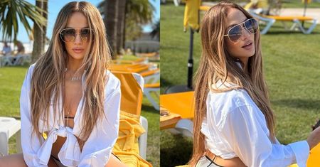 Rozkraczona Jennifer Lopez prezentuje odmienione oblicze i kusi w bikini. Tak zachęca do przyjścia na jej koncerty?