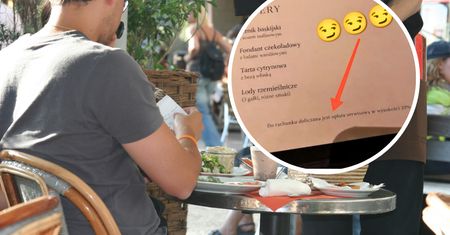 Otworzył menu i się zdenerwował. Dopisek w karcie sprawił, że w pośpiechu opuścił restaurację