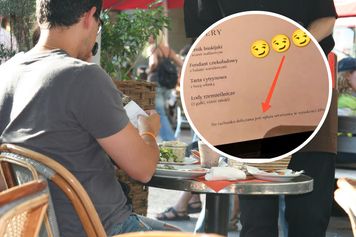 Otworzył menu i się zdenerwował. Dopisek w karcie sprawił, że w pośpiechu opuścił restaurację