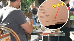 Otworzył menu i się zdenerwował. Dopisek w karcie sprawił, że w pośpiechu opuścił restaurację
