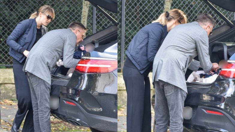 Krzysztof Ibisz spaceruje z żoną i synkiem