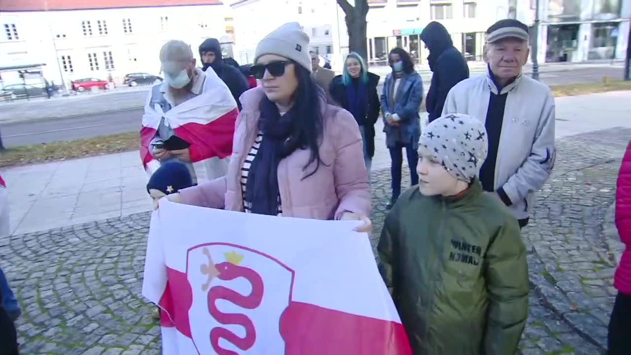 W Białymstoku protestowano w geście solidarności z Polakami uwięzionymi przez białoruski reżim
