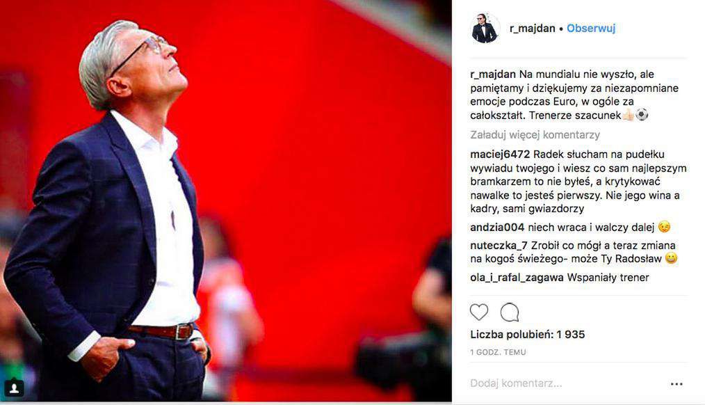 Radosław Majdan pożegnał Adama Nawałkę