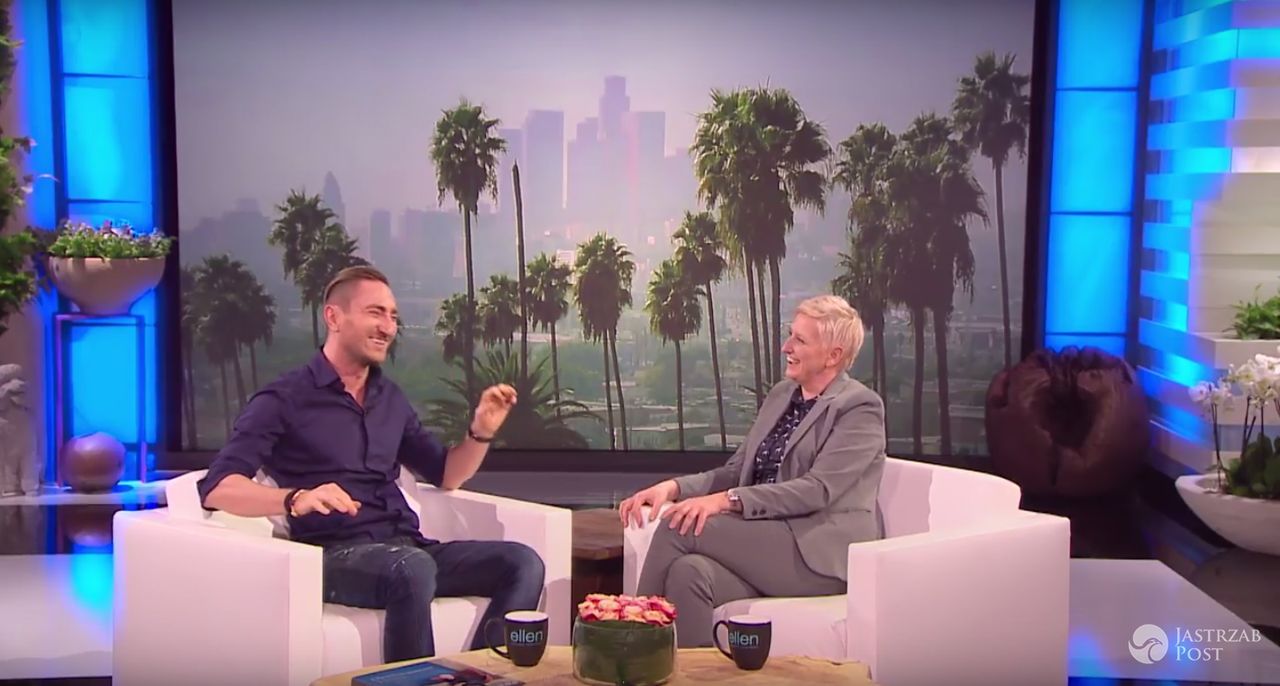 Łukasz Jakóbiak w show Ellen DeGeneres