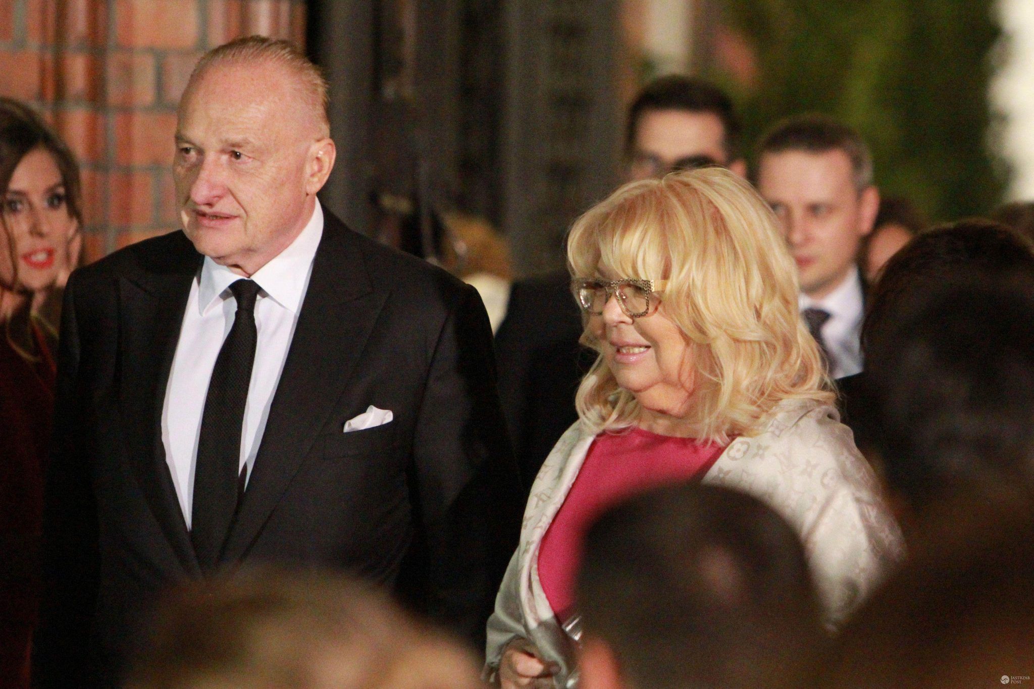 Andrzej Dużyński i Nina Terentiew na ślubie Solorza