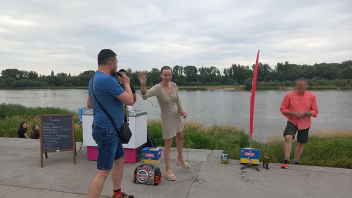 Marianna Schreiber częstowała piwem i lodami