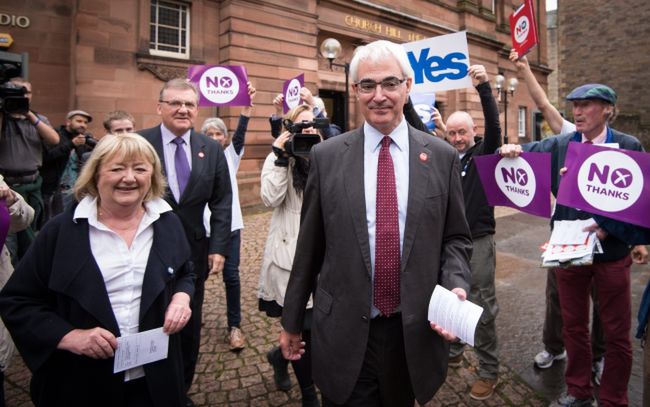 Alistair Darling, lider kampanii przeciwko odłączeniu się Szkocji<br> od Wielkiej Brytanii
