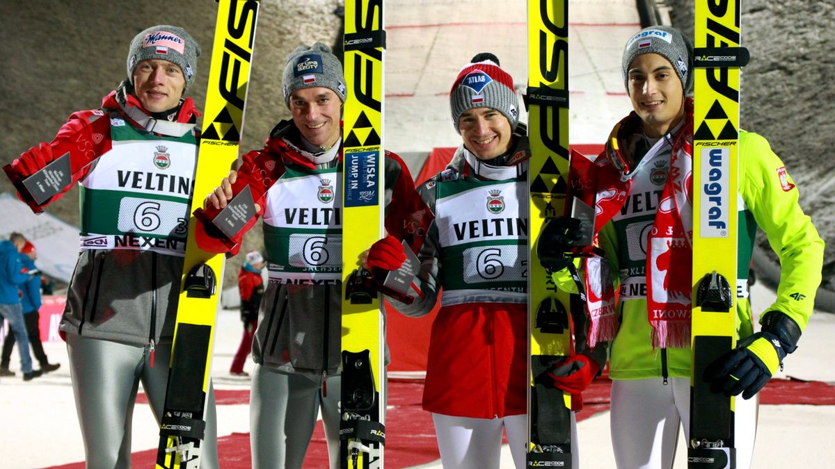 Na zdjęciu od lewej: Dawid Kubacki, Piotr Żyła, Kamil Stoch i Maciej Kot