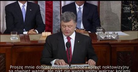 Poroszenko prosi Kongres o wsparcie militarne w walce z prorosyjskimi separatystami