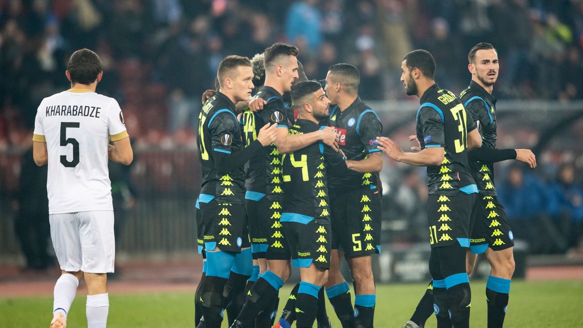 PAP/EPA / ENNIO LEANZA / Na zdjęciu: piłkarze SSC Napoli