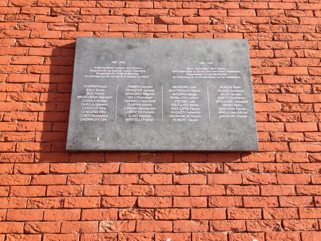 Tablica pamiątkowa na Heysel fot. Randy110912/CC BY-SA 4.0