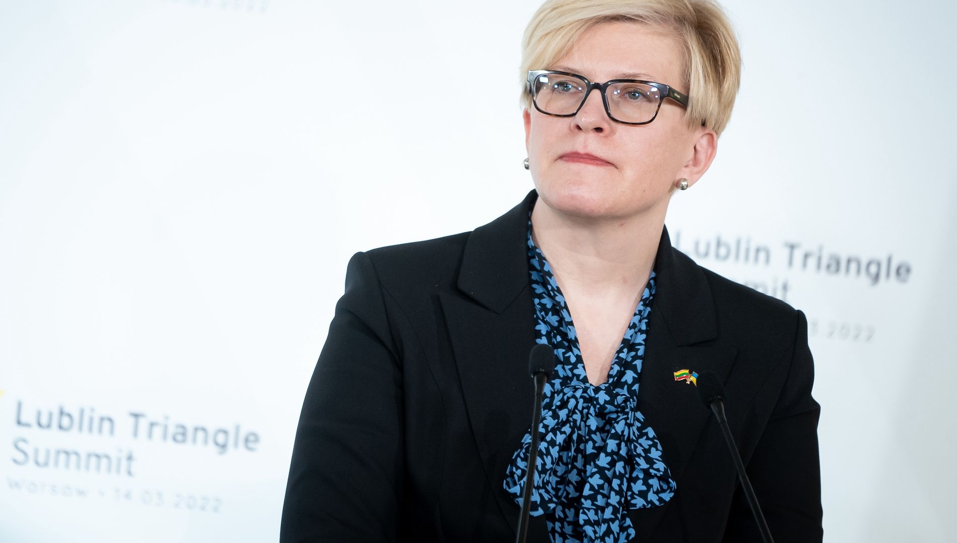Ingrida Šimonytė w Warszawie, 14 marca 2022 r. 