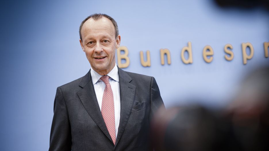 BERLIN, GERMANY - FEBRUARY 25:  Friedrich Merz, CDU at the Bundespressekonferenz the occasion of the candidacy for the CDU chairmanship, on February 25, 2020 in Berlin, Germany. (Photo by Felix Zahn/Photothek via Getty Images)