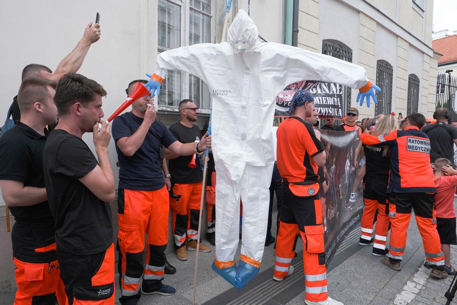 Protest ratowników medycznych w stolicy