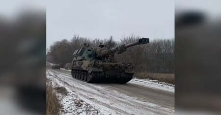 Polski Krab nagrany pod Bachmutem. Tak osłania ukraińską artylerię