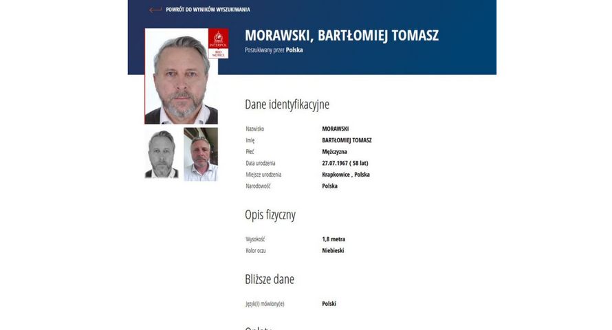 Aktor i prezenter poszukiwany czerwoną notą Interpolu