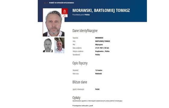 Aktor i prezenter poszukiwany czerwoną notą Interpolu