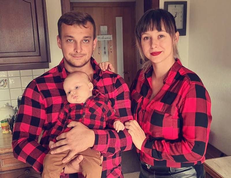 Kinga Kusz z mężem Arturem i synem Jasiem