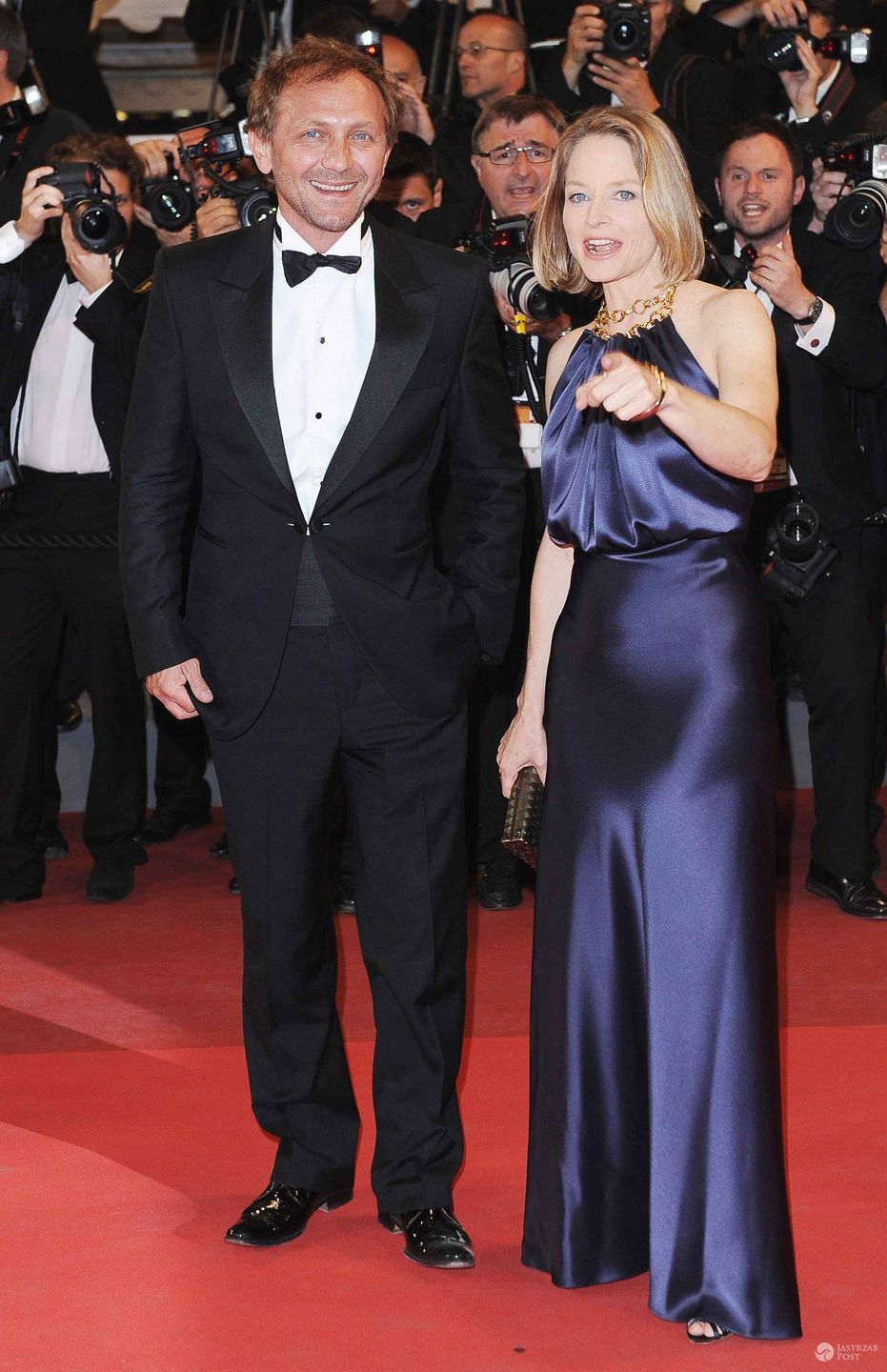 Andrzej Chyra i Jodie Foster na premierze filmu "Melancholia", festiwal w Cannes 2011 (fot. ONS)