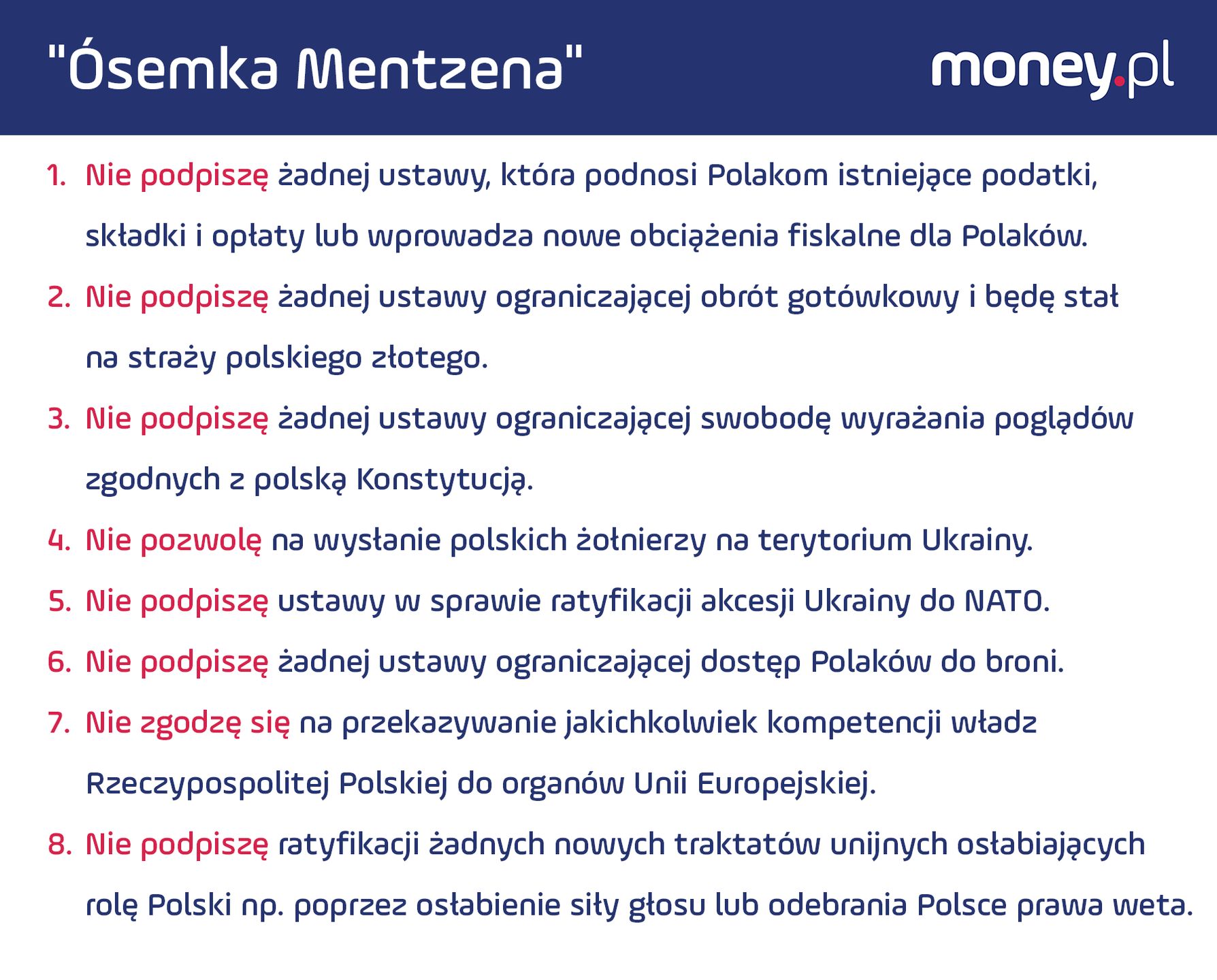 Postulaty Sławomira Mentzena 