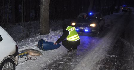 Kulig grozy pod Elblągiem. Jechała na worku. 15-latka walczy o życie