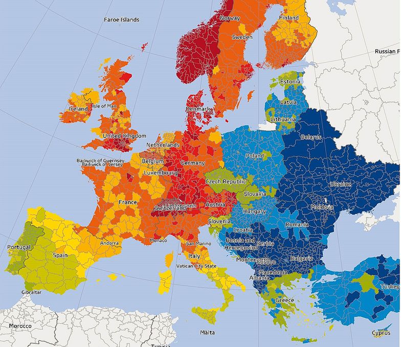 Nawet to biednej Portugalii nadal mamy jeszcze daleko. Cała mapa na końcu artykułu.