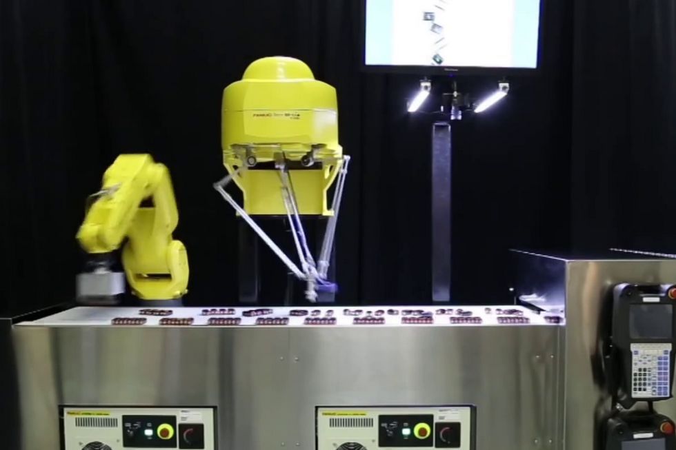 Hipnotyzująca precyzja i szybkość. Robot układa rozrzucone losowo baterie 1
