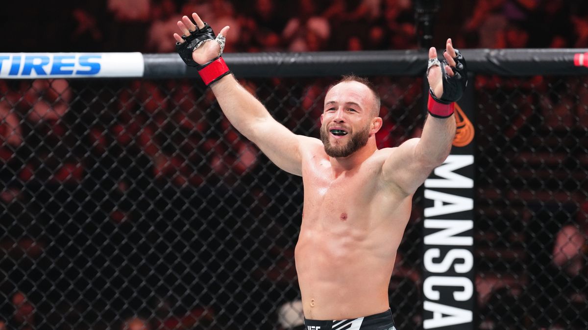 Getty Images / Josh Hedges/Zuffa LLC / Mateusz Rębecki triumfuje na gali UFC