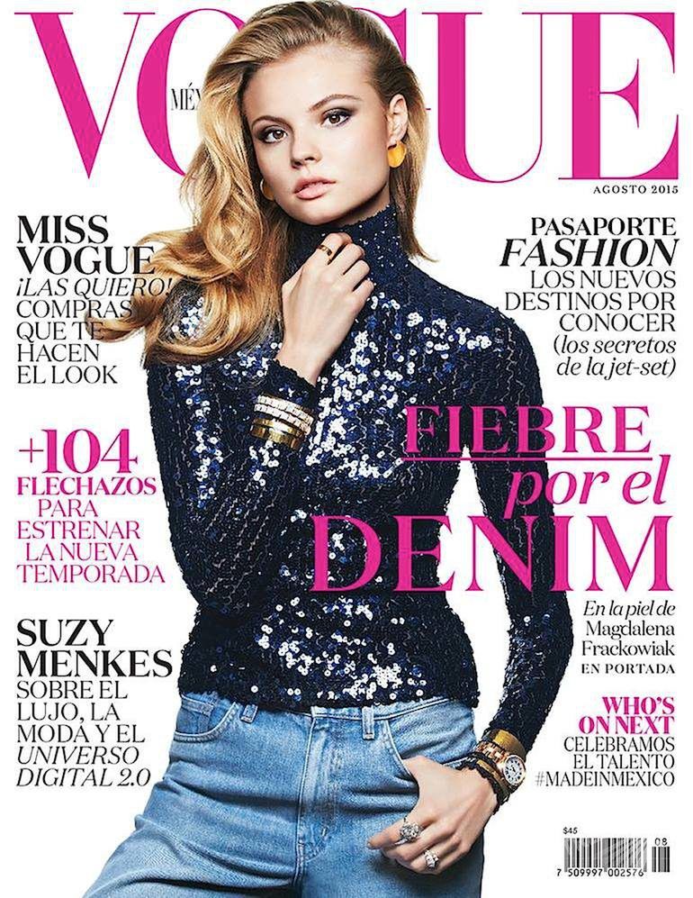 Magdalena Frąckowiak na okładce Vogue Mexico - sierpień 2015