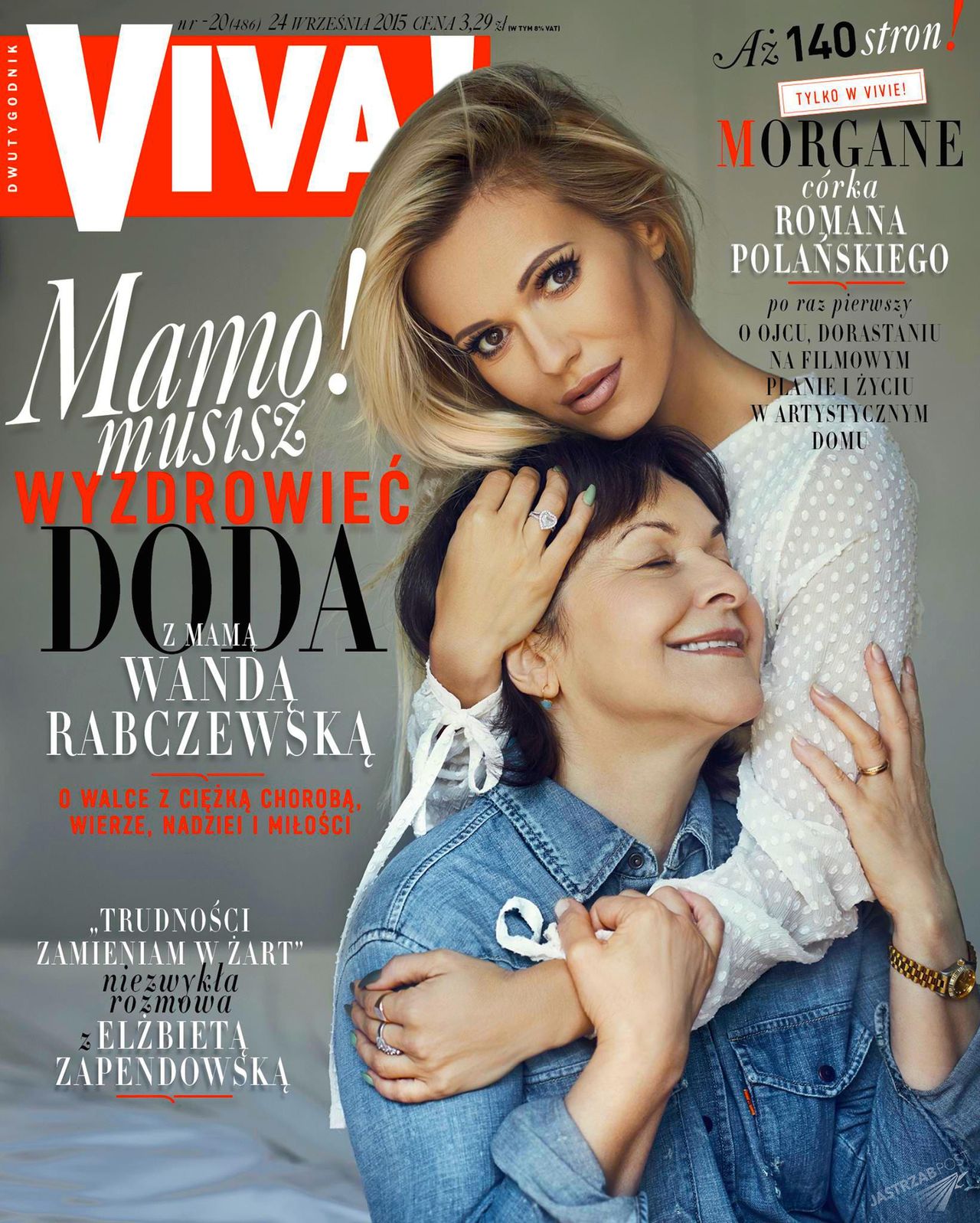 Doda i Wanda Rabczewska na okładce Vivy - wrzesień 2015