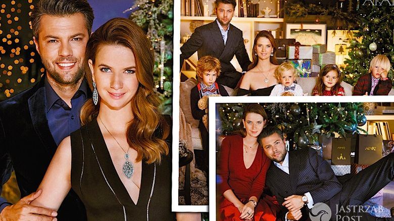 Świąteczna sesja Apart 2015 - Karolina Malinowska i Olivier Janiak z rodziną