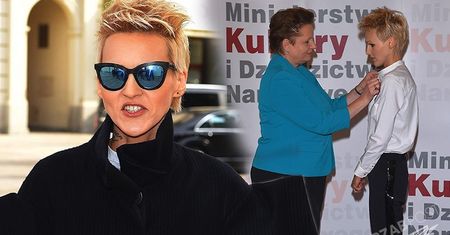 Agnieszka Chylińska odebrała medal Gloria Artis 2015 w stylizacji wartej fortunę. I do tego wyglądała świetnie