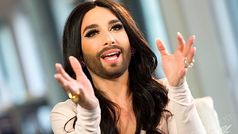 Figura wsokowa Conchity Wurst w Madame Tussauds