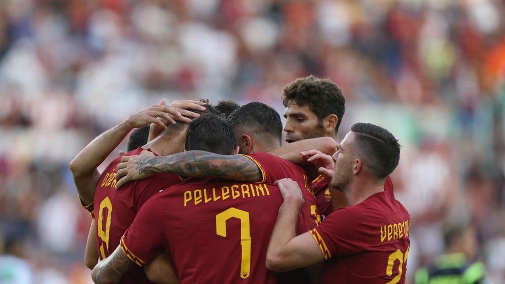 Getty Images / Paolo Bruno / Na zdjęciu: piłkarze AS Roma