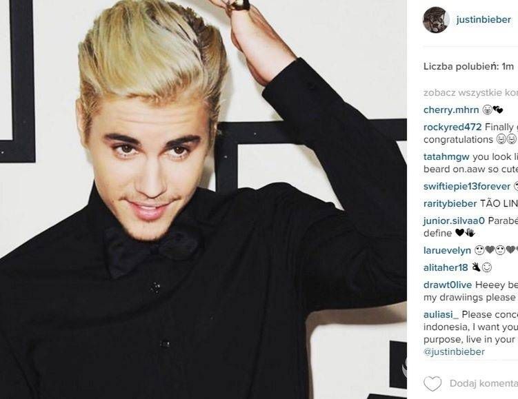 Justin Bieber na Grammy 2016