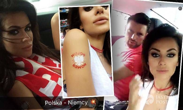 Patriotyczna stylizacja Natalii Siwiec podczas meczu Polska-Niemcy. Miss EURO nie dało się przeoczyć