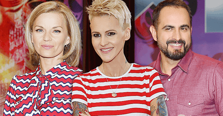 Odchudzona ekipa "Mam talent" na castingu: Agnieszka Chylińska, Małgorzata Foremniak, Agustin Egurrola