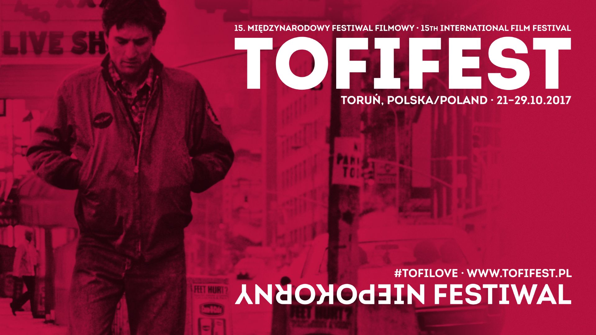 Plakat promujący Międzynarodowy Festiwal Filmowy Tofifest 