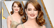 Oscary 2017: Emma Stone nie zawiodła! Na czerwonym dywanie błyszczała (dosłownie!) i kusiła dekoltem