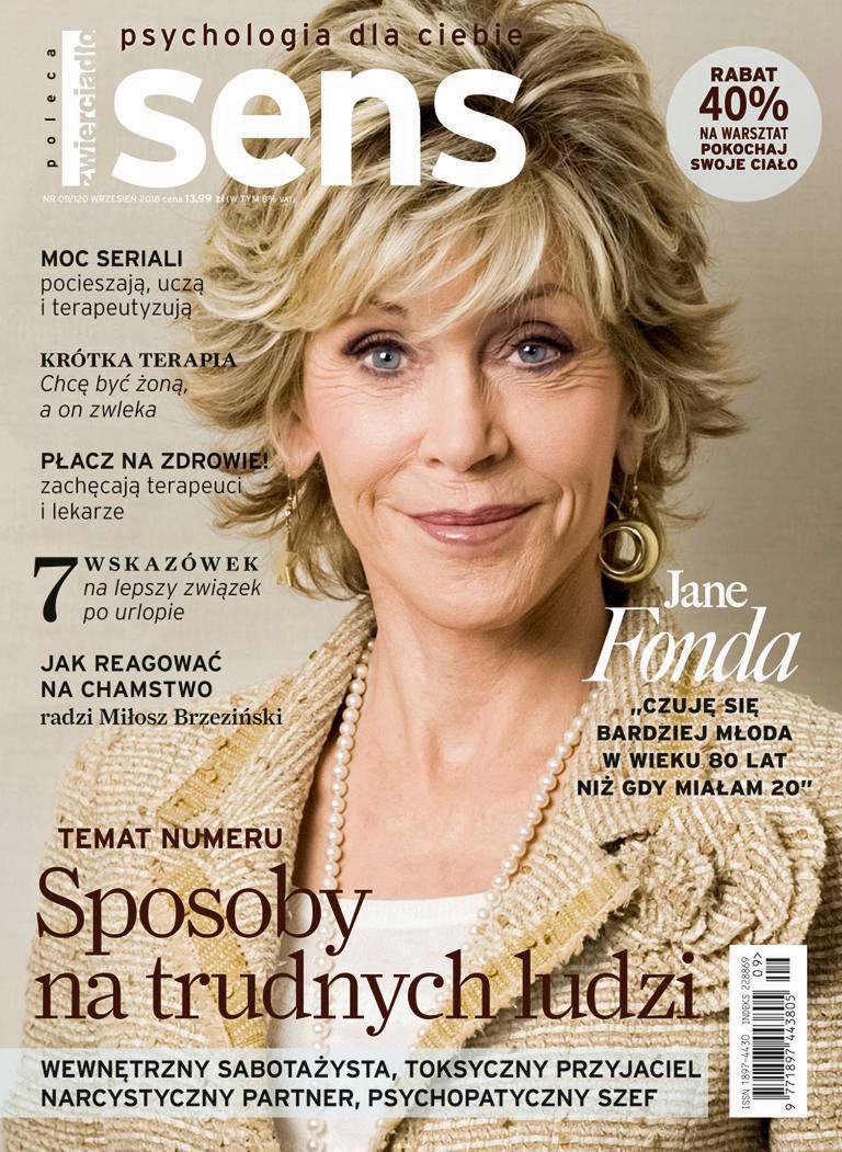 Jane Fonda na okładce "Sens"