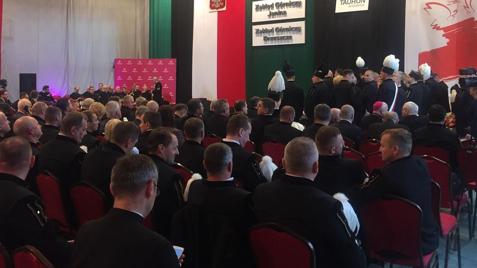 Prezydent przybył świętować Barbórkę wspólnie z górnikami