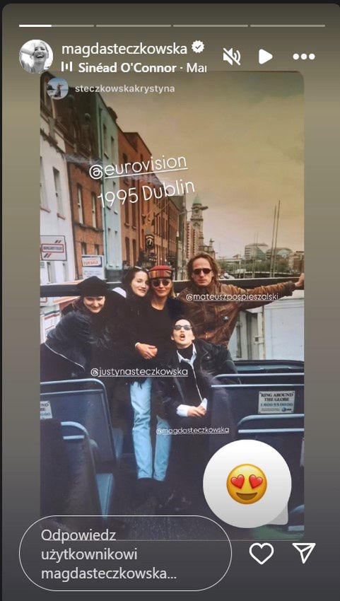 Zdjęcie sprzed 30 lat. Eurowizja w Dublinie w 1995 roku. Siostry Steczkowskie