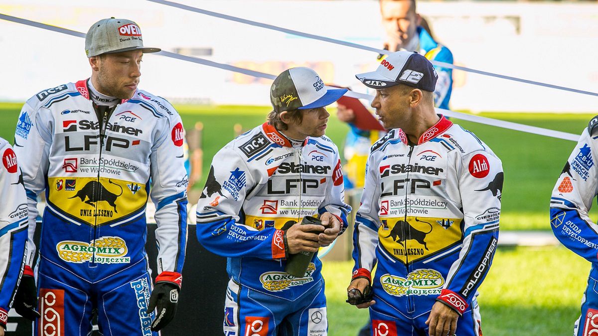 WP SportoweFakty / Tomasz Jocz / Od lewej: Peter Kildemand, Janusz Kołodziej, Nicki Pedersen